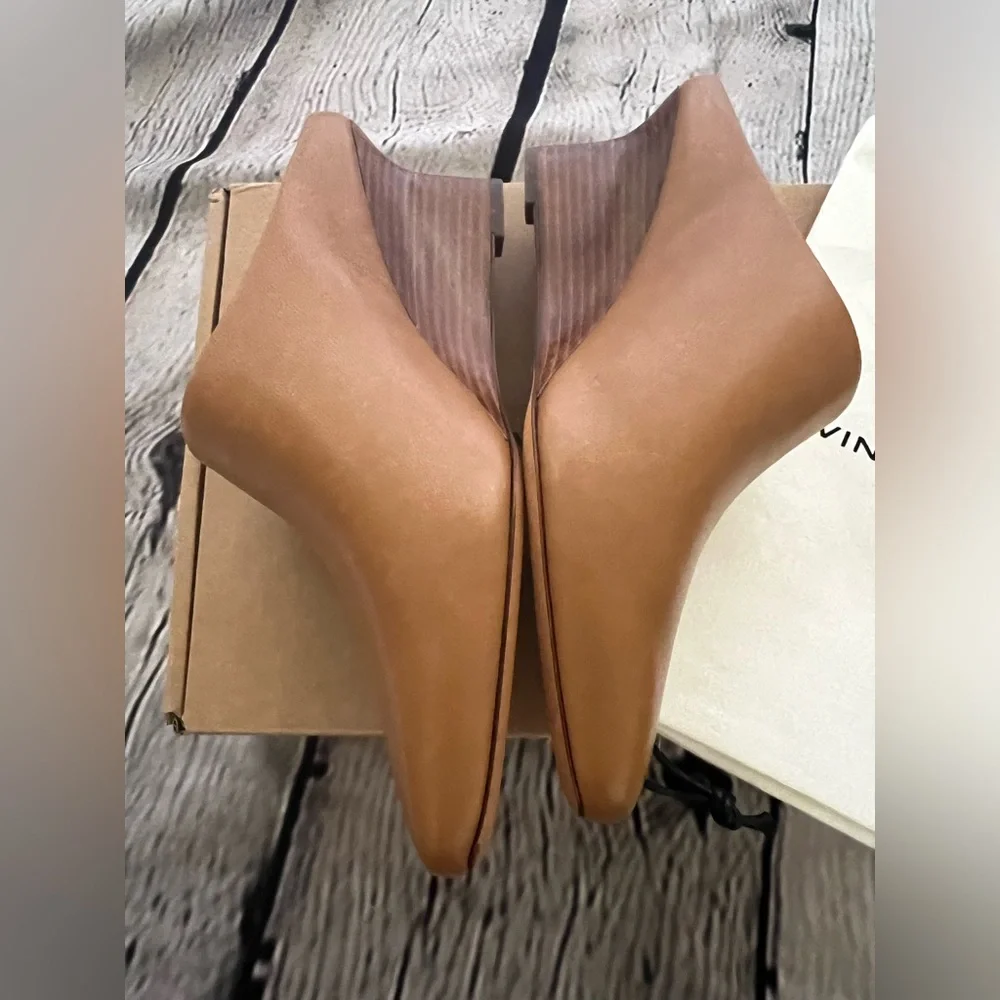 Vince Benita Womens Leather Slip On Wedge Heels